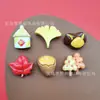 Comida e Brinquedos de Desenho Animado, Grãos da Colheita, Castanheiras, Folhas de Bordo, Acessórios de Resina DIY, Presilhas de Cabelo, Decorações para Capa de Celular, Adesivos