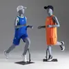 Tienda de Ropa Deportes Niños Modelo Accesorios Escaparate Maniquí Masculino y Femenino Corriendo Ropa para Niños Maniquí Estante de Exhibición de Cuerpo Completo