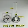 Wss-303 Termômetro Bimetálico Todo em Aço Inoxidável Medidor de Temperatura de Água em Tubulação 0-50 100 150 200 Metabo