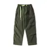 Calça Comprida Casual Color Block Funcional ao Ar Livre Estilo Urbano Rumeng Mountain para Homens, Outono, Corte Solto, Calça Cargo Versátil para Casais
