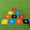 Discos Planos con Logo para Fútbol y Baloncesto, Tapetes de Juego Sensoriales para Niños, Discos Numéricos con Logo, Obstáculos