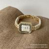 REBIRTH Reloj de Pulsera Elegante de la Edad Media para Mujer Lujo Ligero Alto Valor de Belleza Dial de Diamante Fritillaria de Nicho Reloj de Cuarzo para Mujer