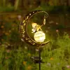 2025 Novo Refletor Solar Externo para Pátio Transfronteiriço Luz de Chuveiro Cascata em Arte de Ferro Luz de Paisagem para Jardim