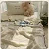 Manta tipo gorro retro Hilo arrugado de algodón puro Manta de felpa para bebé Colcha para aire acondicionado Manta para siesta en la oficina Manta para dormitorio