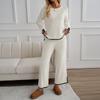 Kaikuo Ropa Europea y Americana para Mujer Amazon 2026 Primavera y Verano Comercio Exterior Casual Elegante Color Sólido Tejido de Punto Manga Larga Traje