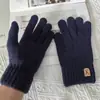 Luvas para Homens e Mulheres no Outono e Inverno, Luvas Quentes para Estudo e Escritório, Luvas de Lã Tricotada Sem Dedos de Uso Duplo com Tampa