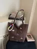 Bolso de Lona Bordado con Hongo y Cachorro de Nuevo Estilo, Gran Capacidad, Bolso Simple para Mujer, Bolso de Hombro de Moda, Bolso de Mano