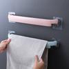 Creativo toallero de baño sin perforaciones, estante de almacenamiento para baño sin costuras, toallero para trapos, estante para toallas para colgar en la pared