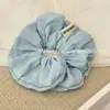 Anel de cabelo de intestino grosso grande rosa azul fresco feminino estilo preguiçoso de alta qualidade corda de cabelo versátil corda de amarrar doce flor de cabeça de temperamento