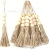 Cuerda Colgante de Cuentas de Madera Decoraciones de Boda para Exteriores Color Madera Natural Colgantes de Cuentas de Madera Anillos Colgantes para Cortinas de 16 mm En Stock