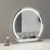 Espejo de maquillaje con luces LED, recargable, inteligente, espejo de escritorio grande con iluminación suplementaria, adecuado para dormitorios de estudiantes, espejo de tocador estilo ins