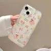 Funda de Conejo Sosteniendo Flores Adecuada para iPhone 17 Pro Max, Funda de Teléfono Mate Apple 17 Pro, 16/15 Anti-Caídas, 14 de Fábrica