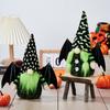 Nuevo adorno transfronterizo de Halloween con alas de murciélago y barba verde, muñeco Rodolfo, gnomo creativo sin rostro.