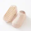 Calcetines de Verano Finos de Malla para Niños Color Caramelo Algodón Peinado Antideslizantes para el Suelo