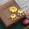 Aleación Cerradura de Bendición Doble Cara Conservación de Color Yingluo Colgante Pulsera Collar Pasador Material Huayingmeng Accesorios de Boda Dinastía Han