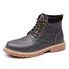 Botas Martin de invierno para hombre, estilo coreano, modernas, botas overol, forradas de lana cálida, botas de cuero tendón de res, botas desierto retro británicas