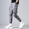 Pantalones Casuales Acolchados para Hombre con Forro Polar Espesado Pierna-Dedo Ajustado Marca de Moda Otoño e Invierno Pantalones Casuales para Hombre Estilo Coreano Moderno