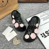 2025 Zuecos Populares Hebilla de Zapato Estilo Dulce Resina Rosa Puff Rosa DIY Joyería Removible Flor de Zapato
