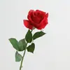 Flor Artificial Toque Rosa Flor Falsa Rosa Única Casamento Decoração de Casa Enfeites Atacado Transfronteiriça Toque Rosa