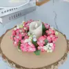 Vela Pequena de Flor Silvestre Guirlanda Festa de Banquete Decoração para Taça de Vinho Fornecimento Transfronteiriço Guirlanda de Formatura de Primavera