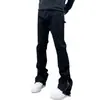 Calças Retas Micro-Flare Europeias e Americanas para Homens e Mulheres, Calças Casuais Plissadas, Macacões Americanos Largos Estilo Street, Calças Masculinas da Moda
