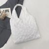Bolsa de Ombro Artística Floral Texturizada Estilo Japonês e Coreano Ins Grande Capacidade Bolsa de Axila Bolsa de Fada de Verão Bolsa de Lona para Estudante