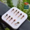 Blf652 Ninfa Hundida de Cabeza de Cobre Atada Finamente Señuelo para Pesca con Mosca Venta al por Mayor Alambre de Cobre Reforzado Anzuelo con Barba Señuelo de Pesca