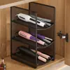 Suporte de Armazenamento para Modelador de Cabelo para Bancada de Casa, Organizador Multicamadas para Secador de Cabelo, Suporte de Mesa para Chapinha e Pente