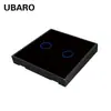 Interruptor de control remoto tipo 86 transfronterizo panel de parche aleatorio de vidrio templado inteligente interruptor táctil de radiofrecuencia inalámbrico venta al por mayor