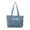 2026 nova bolsa de ombro única com laço em jeans de grande capacidade nova para o dia a dia casual versátil moda bolsa tote