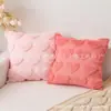 Funda de Almohada con Forma de Corazón para el Día de San Valentín, Almohada de Peluche Bordada Tridimensional, Cojín de Sofá, Cojín Lumbar, Funda de Cojín, Peluche Tridimensional