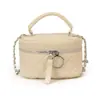 Bolsa de Moda Estilo Coreano Bolsa de Mão Feminina Tendência Primavera 2026 Nova Bolsa Pequena Acolchoada com Corrente de Ombro Único Transversal