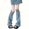 Polainas Largas Anchas de Pierna Estilo Gótico con Cruz en Forma de Corazón, Polainas Largas Reversibles, Polainas Anchas de Pierna Estilo Y2K Japonés