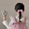 Anel de Cabelo de Flor Infantil Flor de Cabeça Tridimensional para Meninas Hattie Bola na Cabeça Rabo de Cavalo Acessório de Cabelo Grande Laço Anel Acessórios de Cabelo Hattie para Meninas