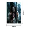 Bestseller transfronterizo de Amazon decoración de ventana de Halloween pancarta exhibición de ventana de terror thriller bandera de decoración de fiesta casa embrujada