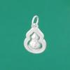 Colgante de calabaza de plata dura 3D de plata S999, cuerda para pulsera, collar, colgante Fulu, accesorios para colgantes.