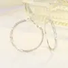 Amazon Exagerados Pendientes de Aro Grande con Circonita Incrustada de Diamantes Hebilla de Oreja para Mujer Moda Transfronteriza Europea y Americana Pendientes Grandes Joyería al por Mayor