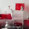 Soporte de Exhibición Rojo Acrílico para Mesa de Postres Mesa Descanso para el Té Día de San Valentín Mesa de Inauguración Adornos Románticos para Mesa