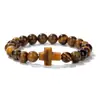 Pulsera con Cuentas Cruzadas Temu Xiyin Tk Europea y Americana Ojo de Tigre Natural Aventurina Verde Turquesa Ágata India Malaquita