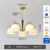 Lámpara Principal para Sala de Estar Estilo Retro Americano Lámpara de Dormitorio Candelabro de Dormitorio Estilo Francés Lámpara de Comedor Viento Silencioso de Madera Maciza Lámpara Nanyang