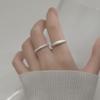 Anillo Abierto Nalan S925 Plata Río de Estrellas Centelleante Mate BlingBling Destello Brillante INS J8925