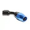 Conector de junta de tubería de enfriamiento de aceite de 45 grados AN4/AN6/AN8/AN10/AN12/AN16 negro/azul/rojo