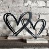 Tarjeta inserto base de madera decorativa en forma de corazón enchufe en forma de corazón accesorios para mesa de postres