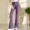 Chaleco de yoga de malla anudado para mujer 2026 nuevo modelo pantalones acampanados de cintura alta que levantan los glúteos para correr al aire libre y conjunto de fitness