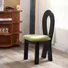 Silla de sirena retro de madera maciza estilo vintage con respaldo, silla de comedor minimalista nórdica para el hogar, silla de tocador para dormitorio