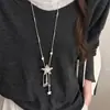 Nuevo collar largo degradado de estilo chino para mujer, lujo ligero vintage con un toque de alta gama, cadena para suéter de estilo étnico, accesorio de diseño nicho