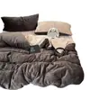 Estilo Casual Medieval Ins Mistura e Combina Conjunto de Quatro Peças de Veludo Leite Quente Conjunto de Três Peças de Veludo Coral Espesso de Inverno 1.8