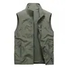 Chaleco Estilo Páramo Talla Grande para Hombre Chaqueta Casual para Exteriores Primavera y Otoño con Bolsillos Chaleco Holgado de Secado Rápido Estilo Ropa de Trabajo