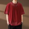 YINGA camiseta de manga corta para hombre camiseta de algodón para llevar debajo verano negro camiseta holgada chaqueta pesada venta al por mayor