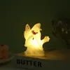 Luz de Noche Luminosa de Fantasma Creativo de Dibujos Animados Adorno Lindo Pequeño para Escritorio de Oficina Luz Ambiental para Mesita de Noche de Niños Dormitorio